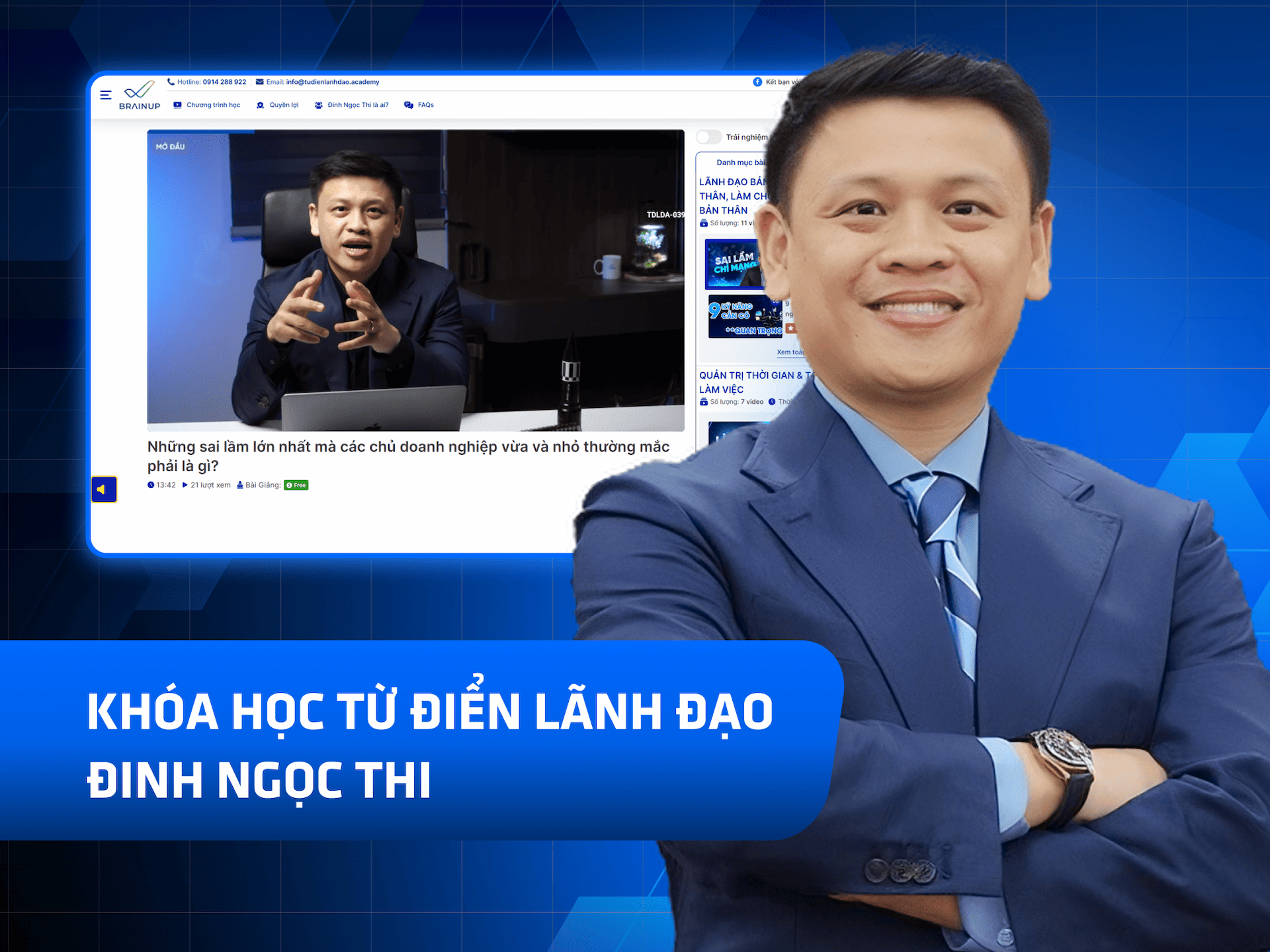 Website khoá học Từ Điển Lãnh Đạo Academy trên MONA eLearning