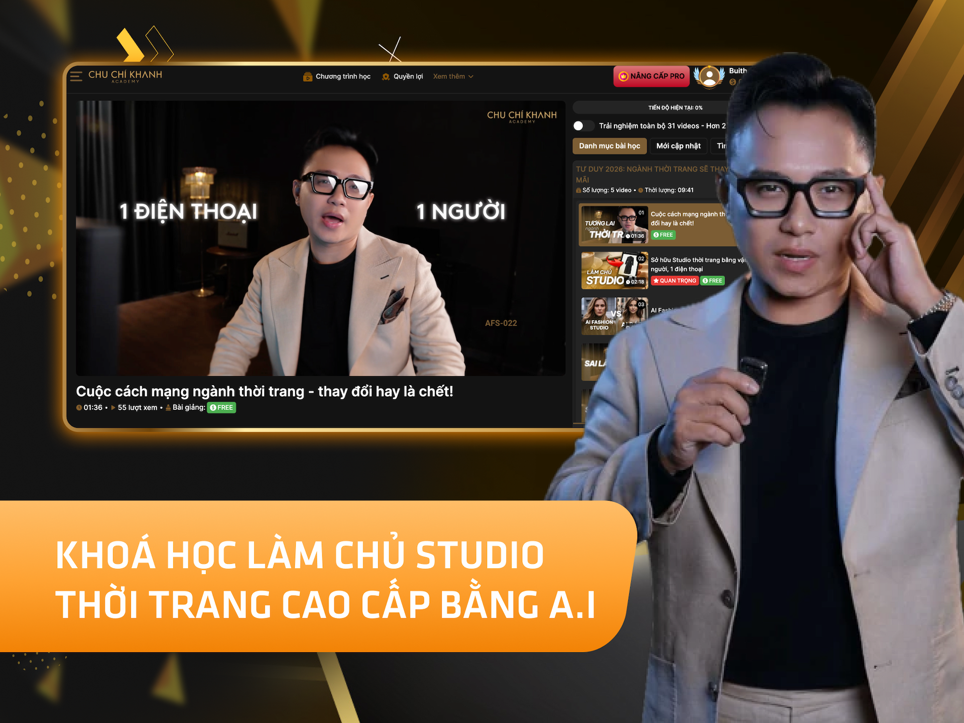 Hình khóa học Khóa Học Làm Chủ Studio Thời Trang Cao Cấp Bằng A.I trên MONA Academy