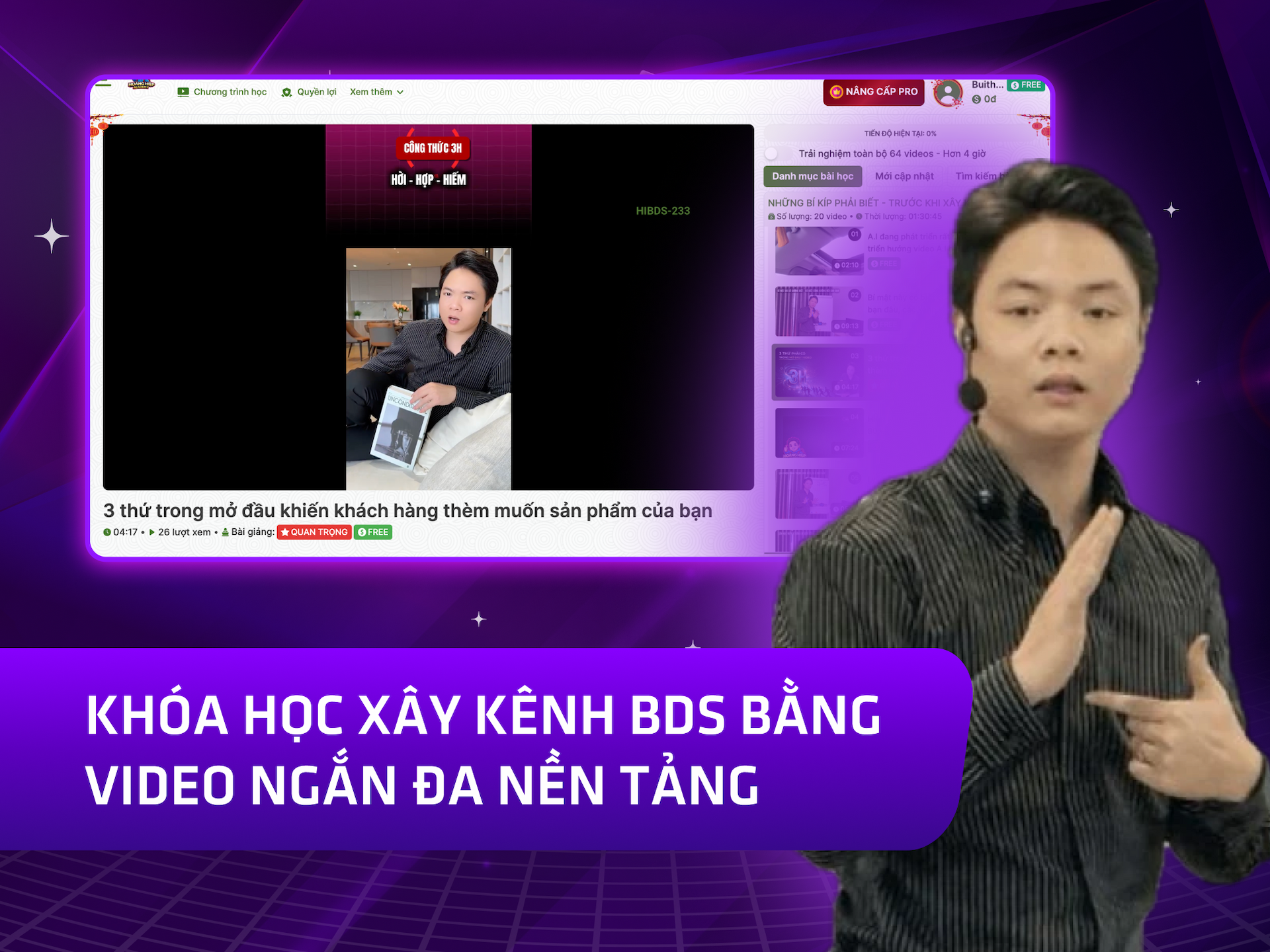 Hình khóa học Khóa học Xây Kênh BDS Bằng Video Ngắn Đa Nền Tảng trên MONA Academy