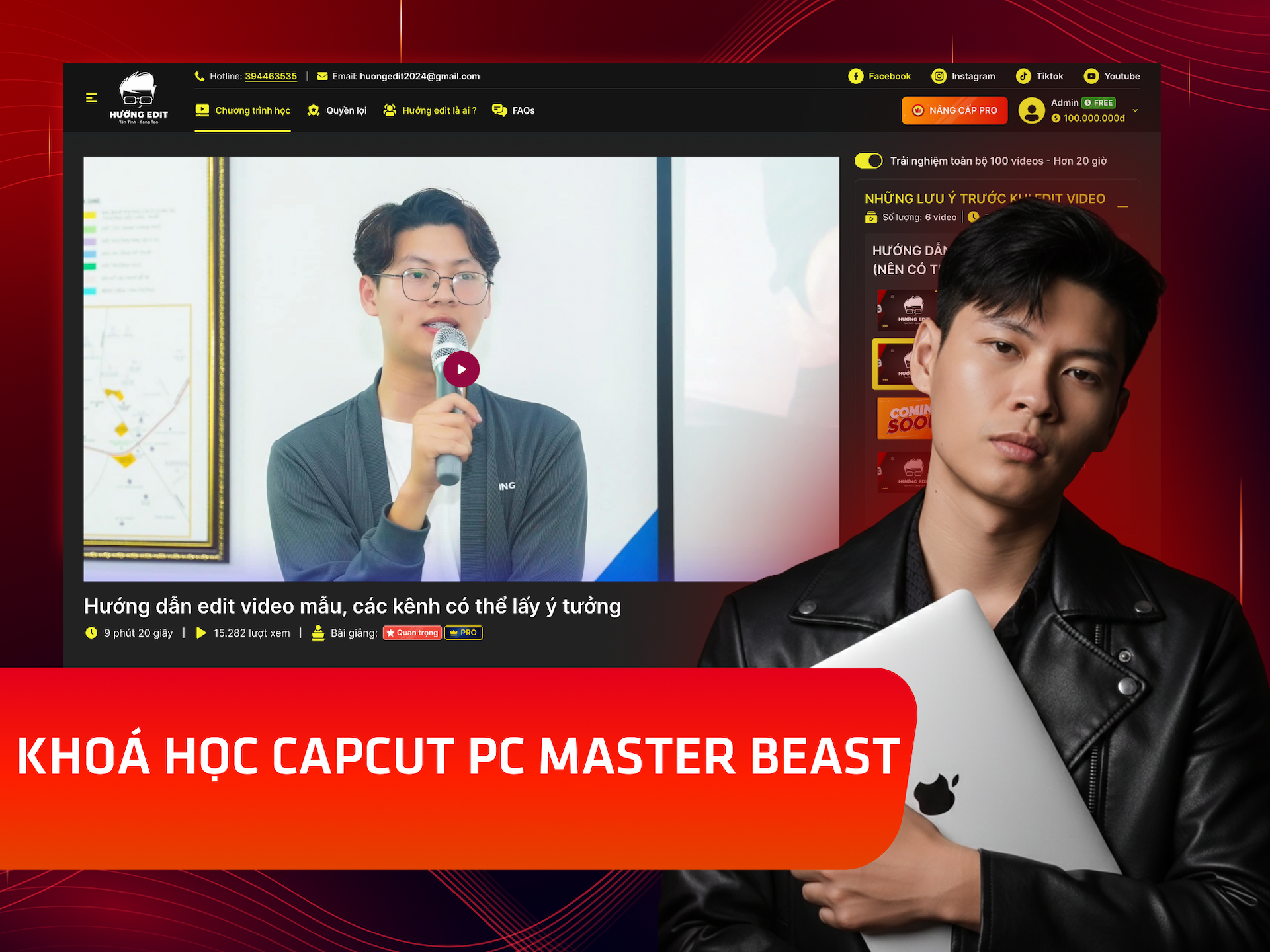 Hình khóa học Khóa học CAPCUT PC MASTER BEAST trên MONA Academy