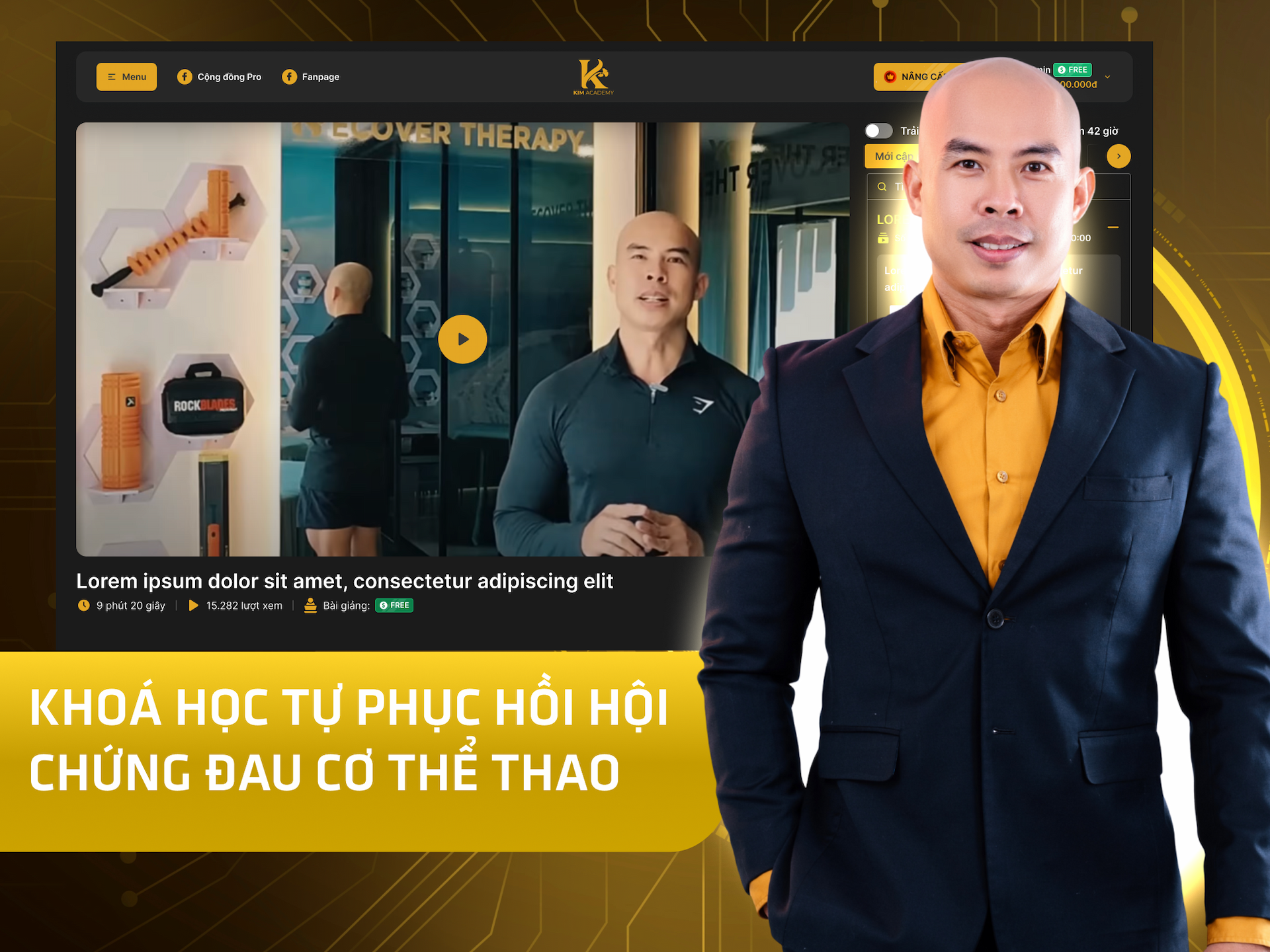 Hình khóa học Khóa học tự phục hồi hội chứng đau cơ thể thao trên MONA Academy