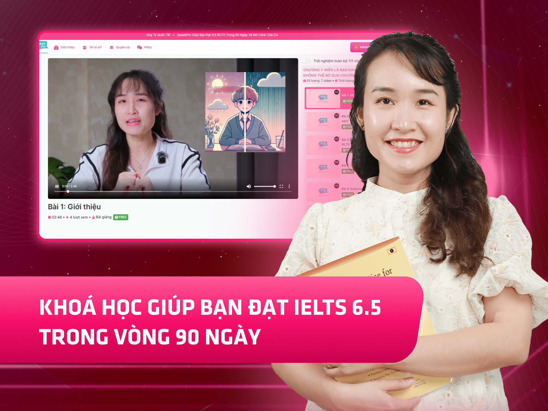 Hình khóa học Khóa Học Giúp Bạn Đạt IELTS 6.5 Trong Vòng 90 Ngày trên MONA Academy