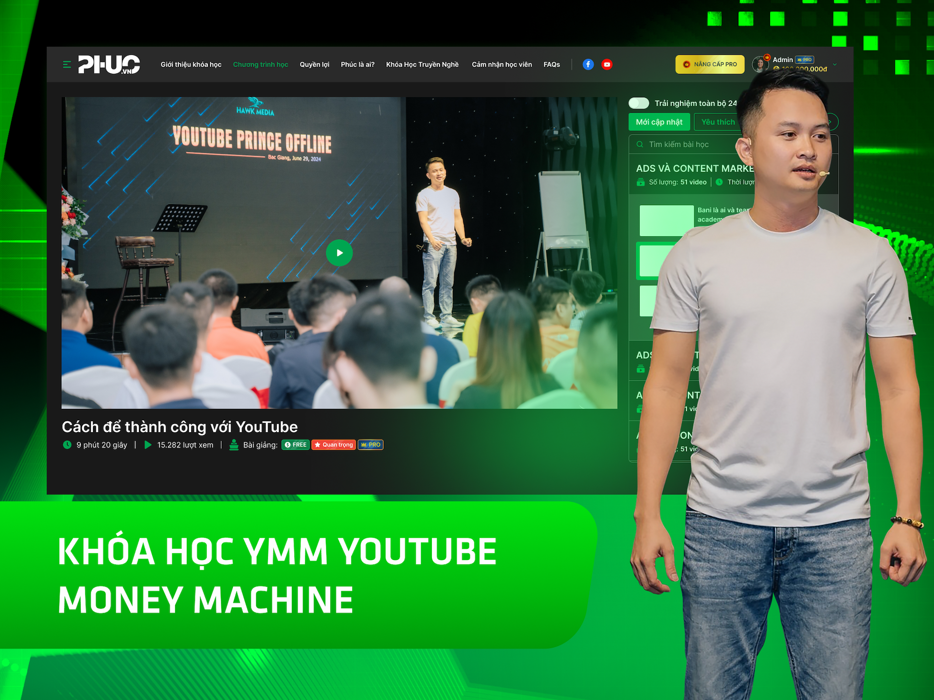 Hình khóa học Khóa học YMM Youtube money machine trên MONA Academy