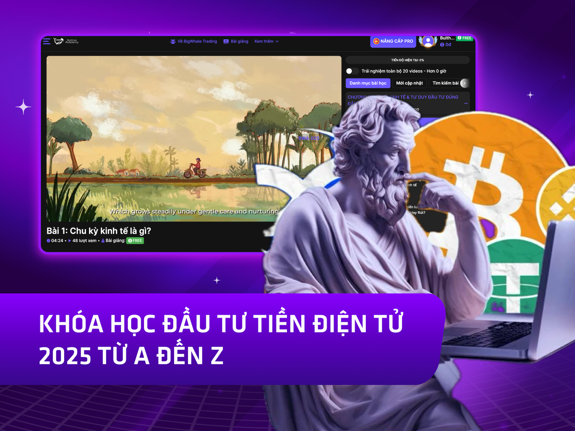 Hình khóa học Khóa học đầu tư tiền điện tử 2025 từ A đến Z trên MONA Academy