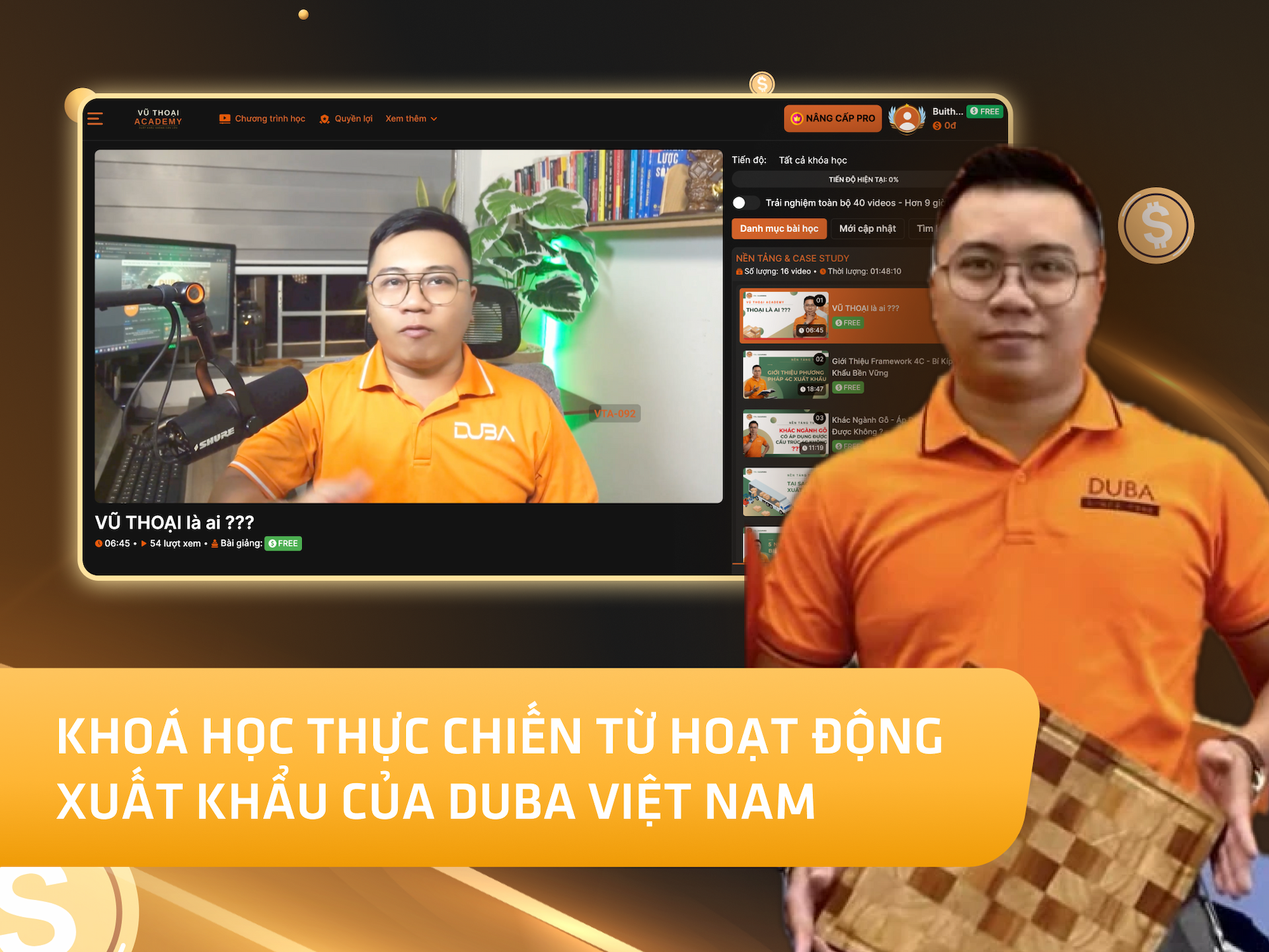 Hình khóa học Khóa Học Thực Chiến Từ Hoạt Động Xuất Khẩu Của DUBA Việt trên MONA Academy