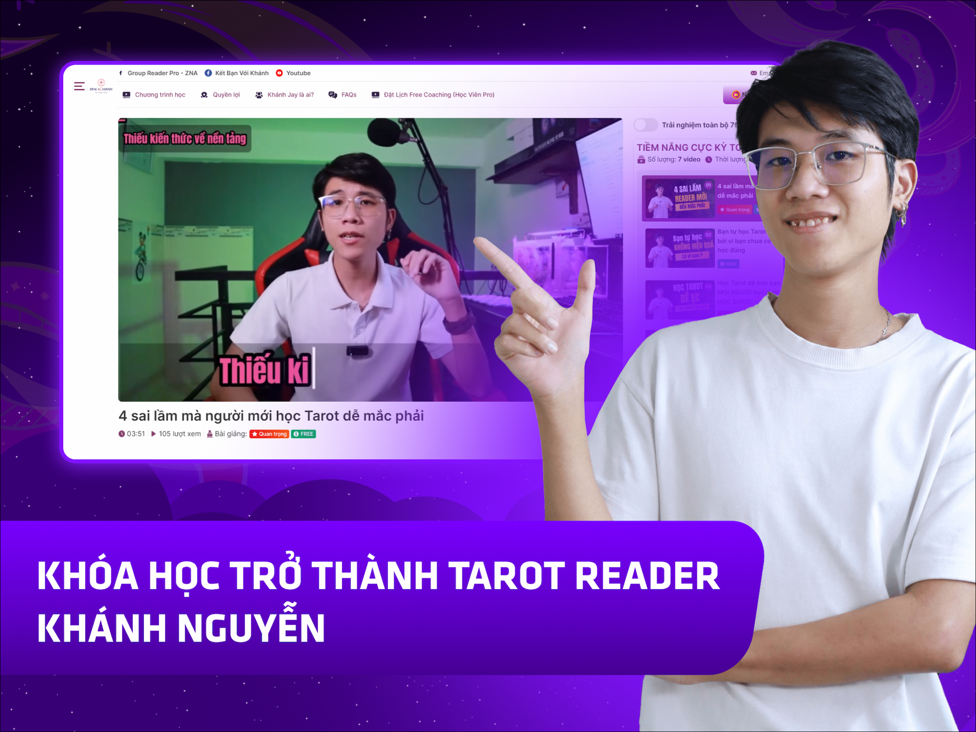 Website khoá học Zeni Academy trên MONA eLearning