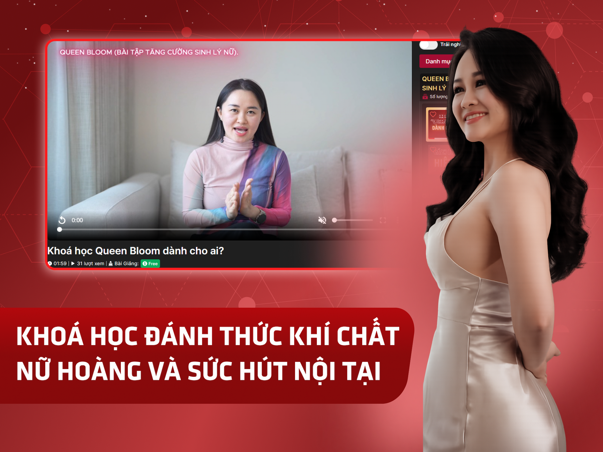 Hình khóa học Khóa học đánh thức khí chất nữ hoàng và sức hút nội trên MONA Academy