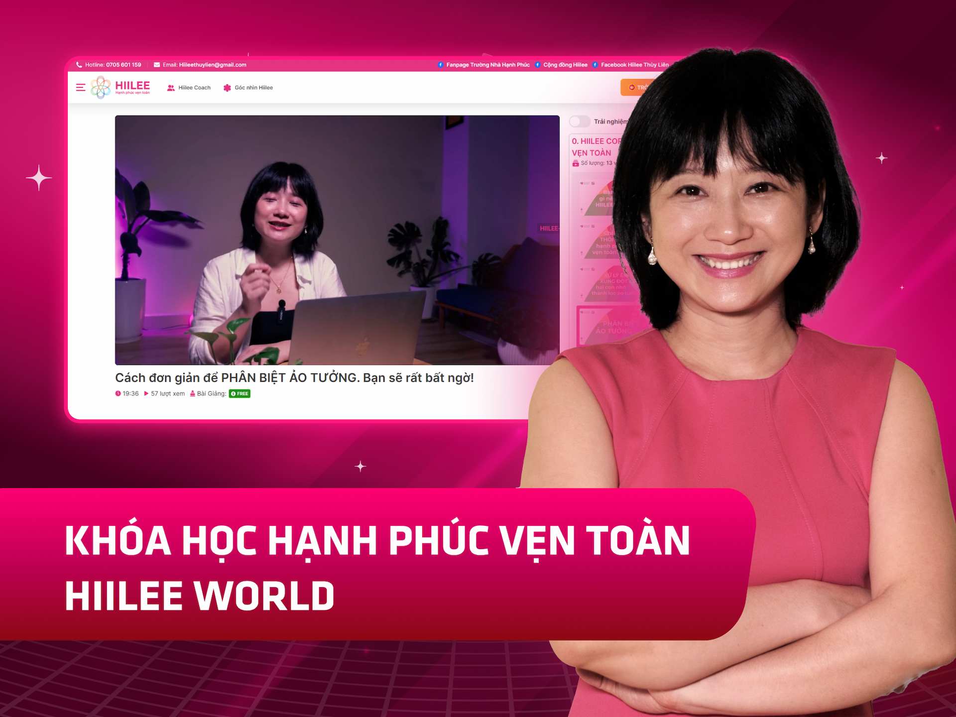 Website khoá học Hiilee World trên MONA eLearning