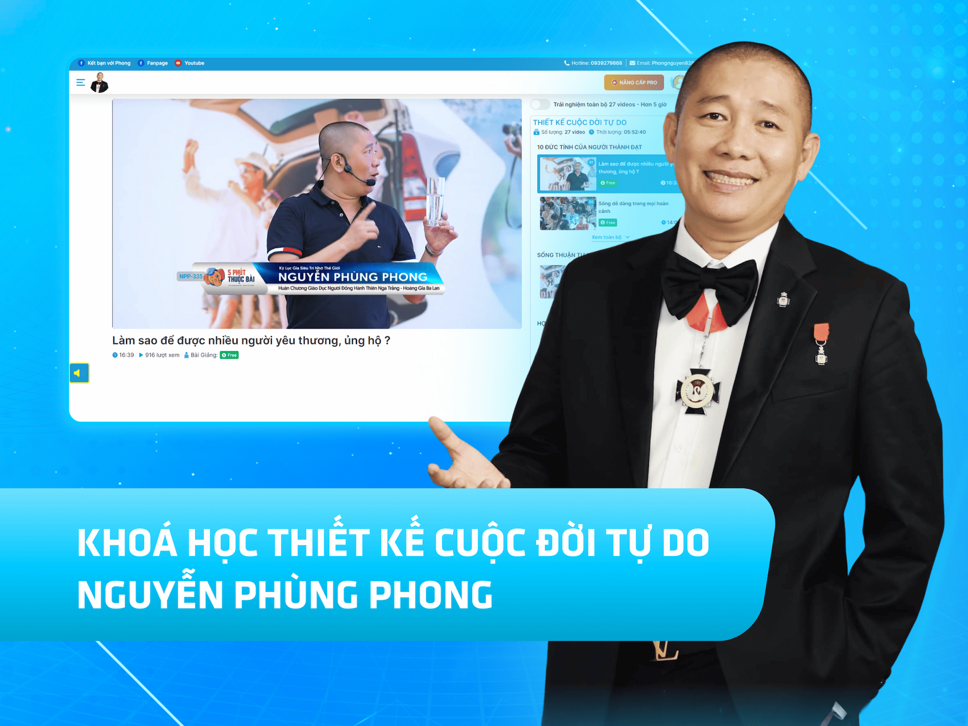 Website khoá học Nguyễn Phùng Phong trên MONA eLearning