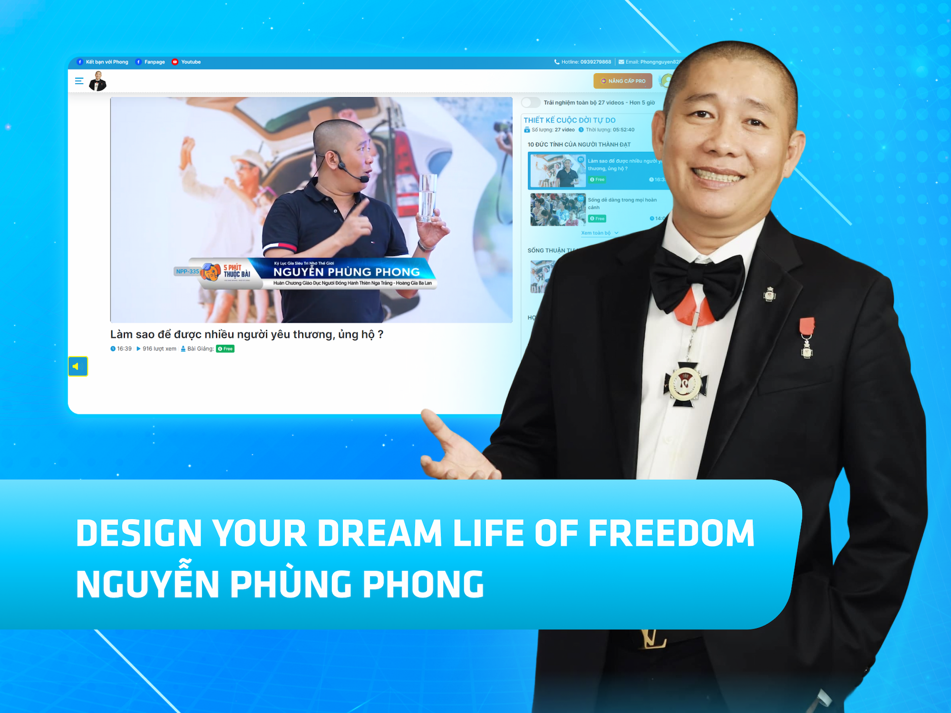 Website khoá học Nguyễn Phùng Phong trên MONA eLearning