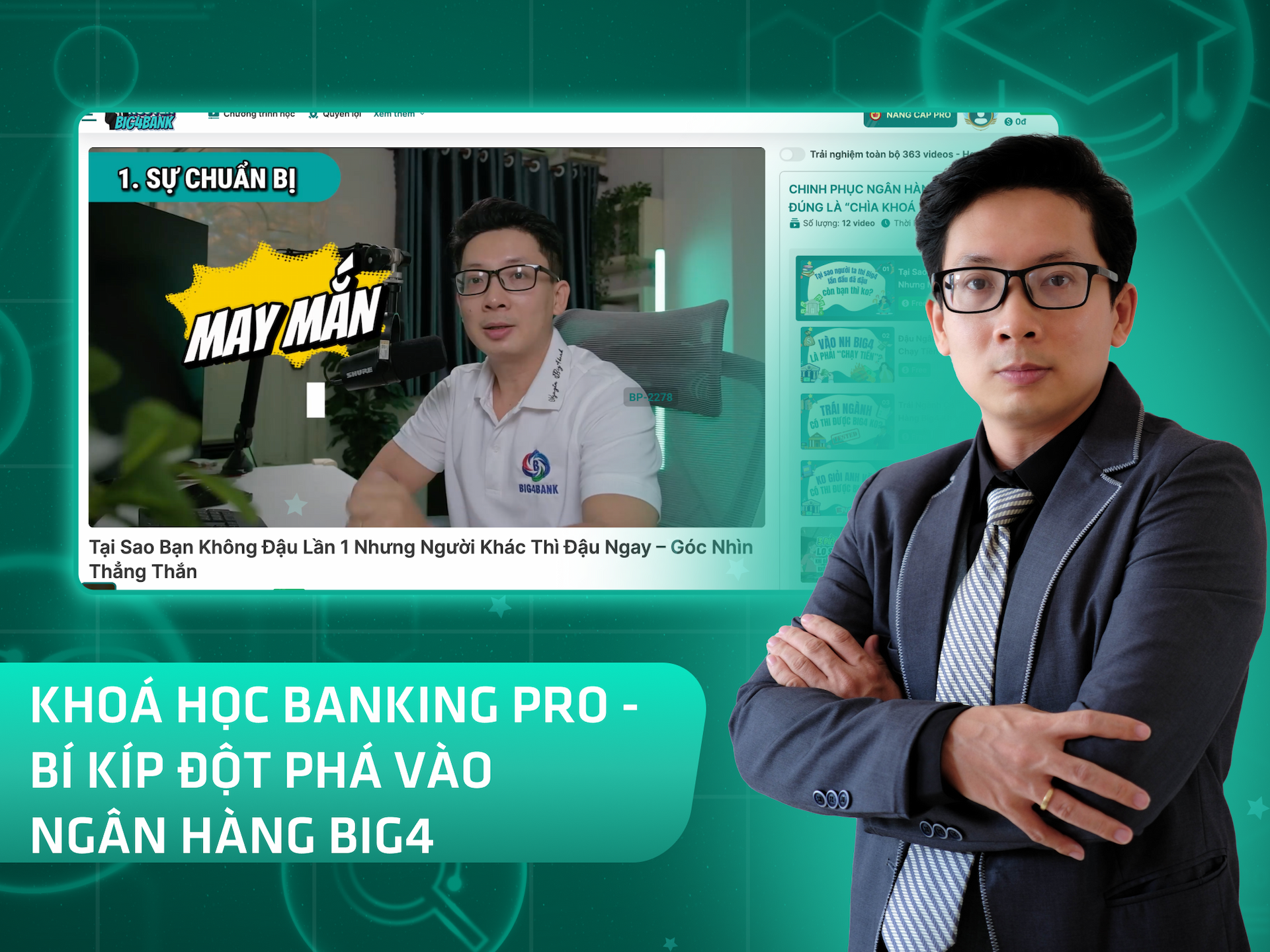 Website khoá học Nguyễn Big4 Bank trên MONA eLearning
