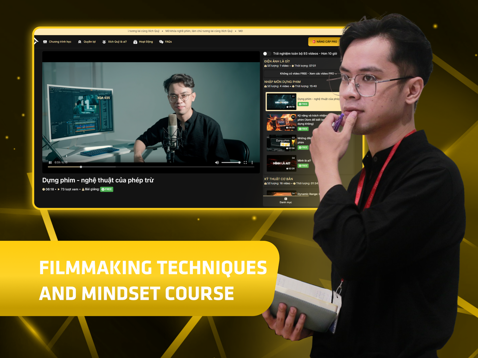 Website khoá học Xích Quỷ Academy trên MONA eLearning