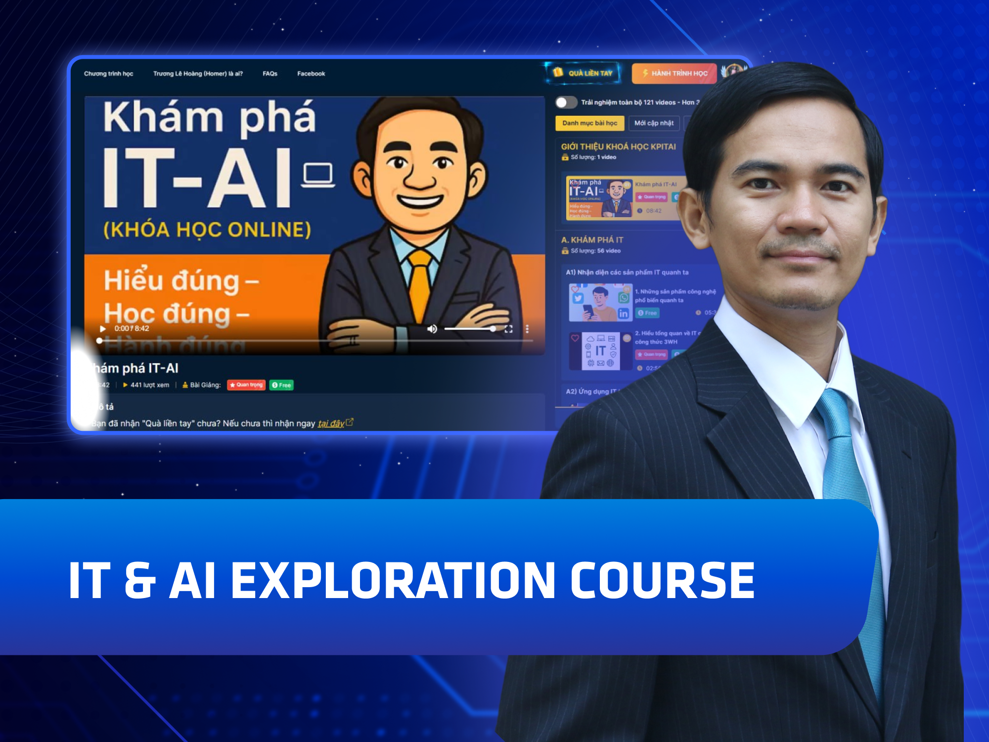Website khoá học Hoa Homer Academy vận hành trên MONA eLearning
