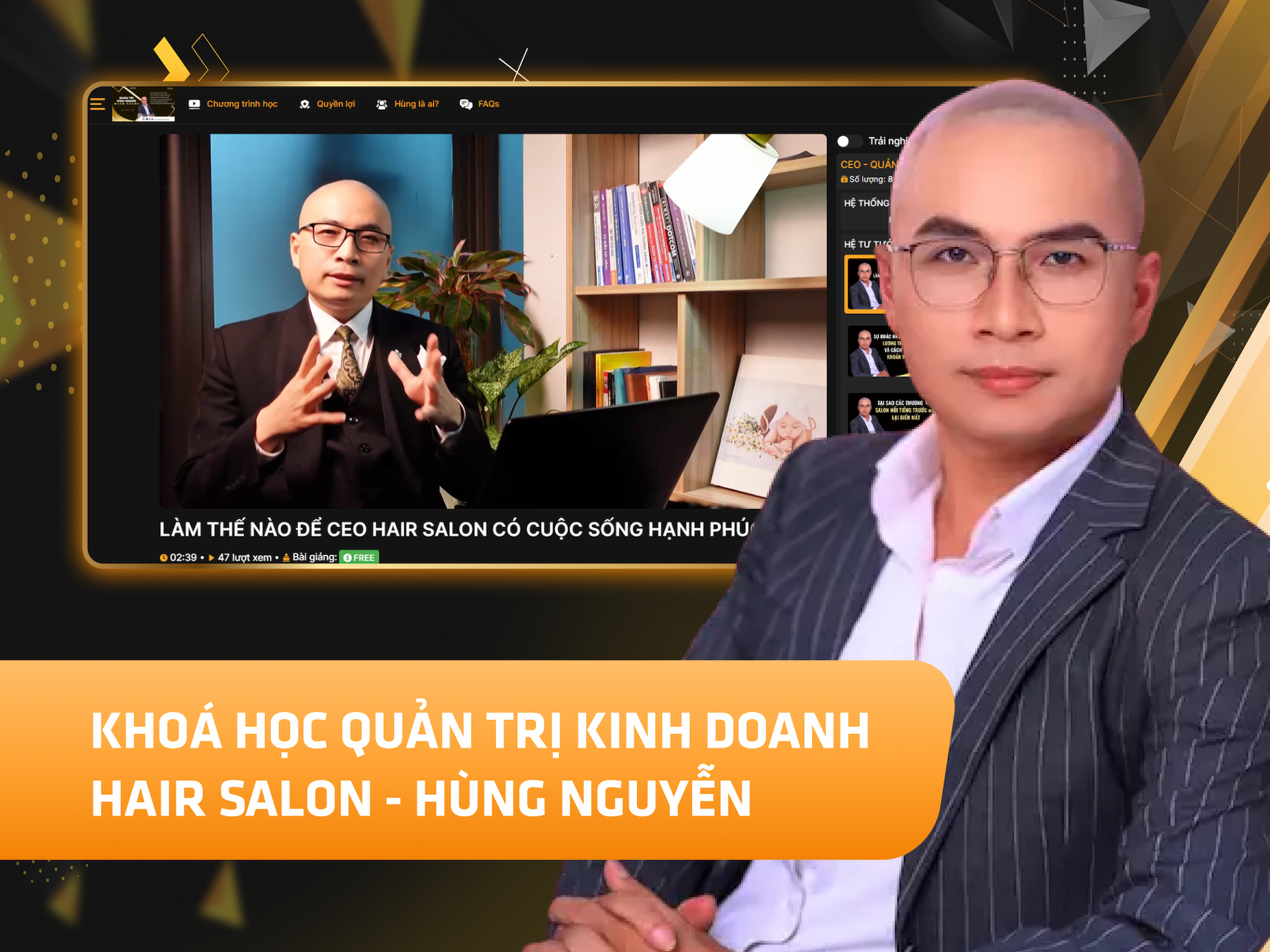 Website khoá học Coach Hùng Nguyễn Academy trên MONA eLearning