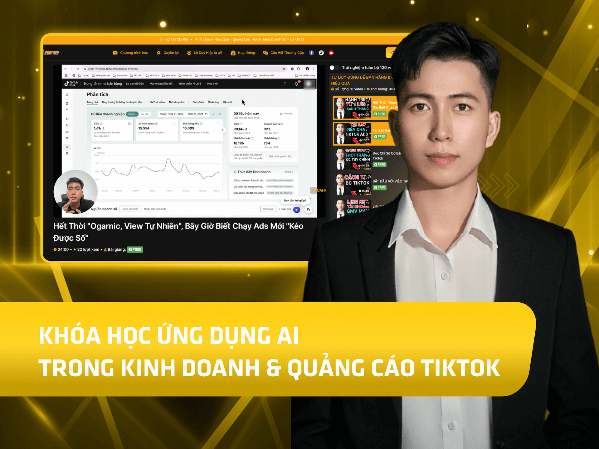 Website khoá học Lê Duy Hiệp Academy trên MONA eLearning