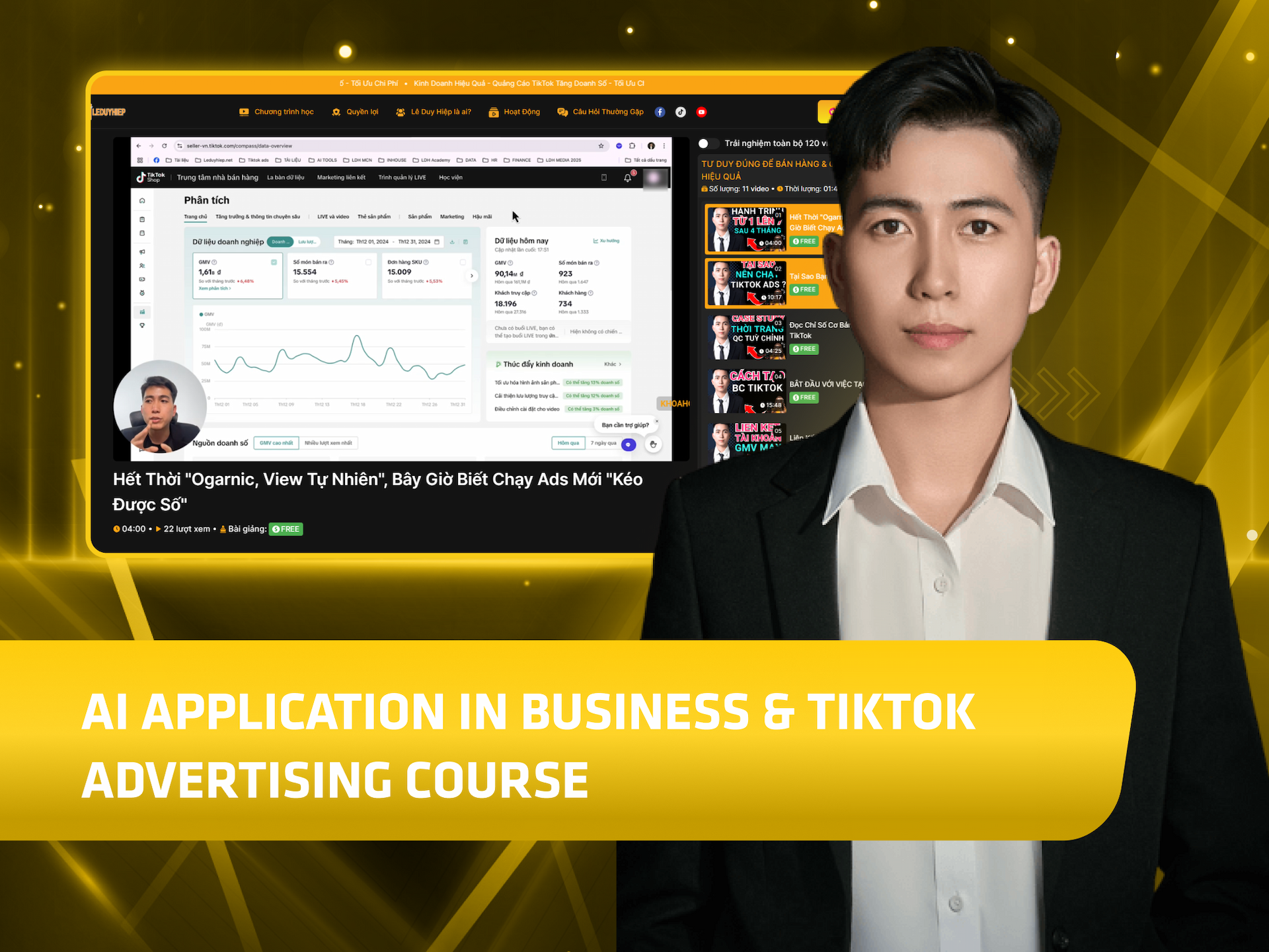 Website khoá học Lê Duy Hiệp Academy trên MONA eLearning